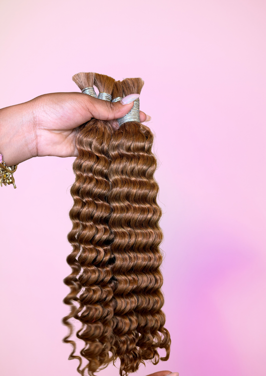 Bulk Hair- Warm Cinnamon Azure Curly